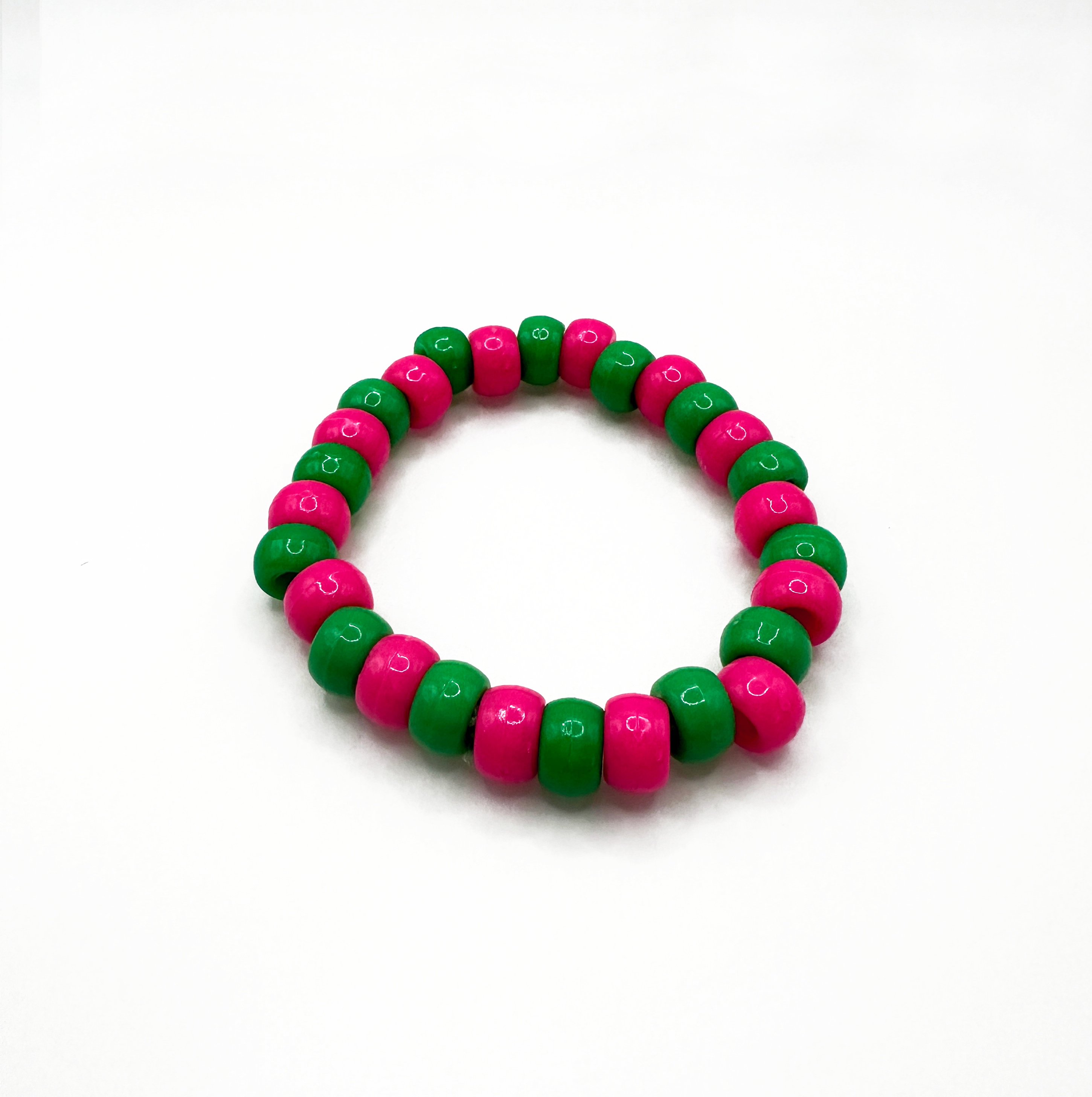 Pink and 2025 green bracelet
